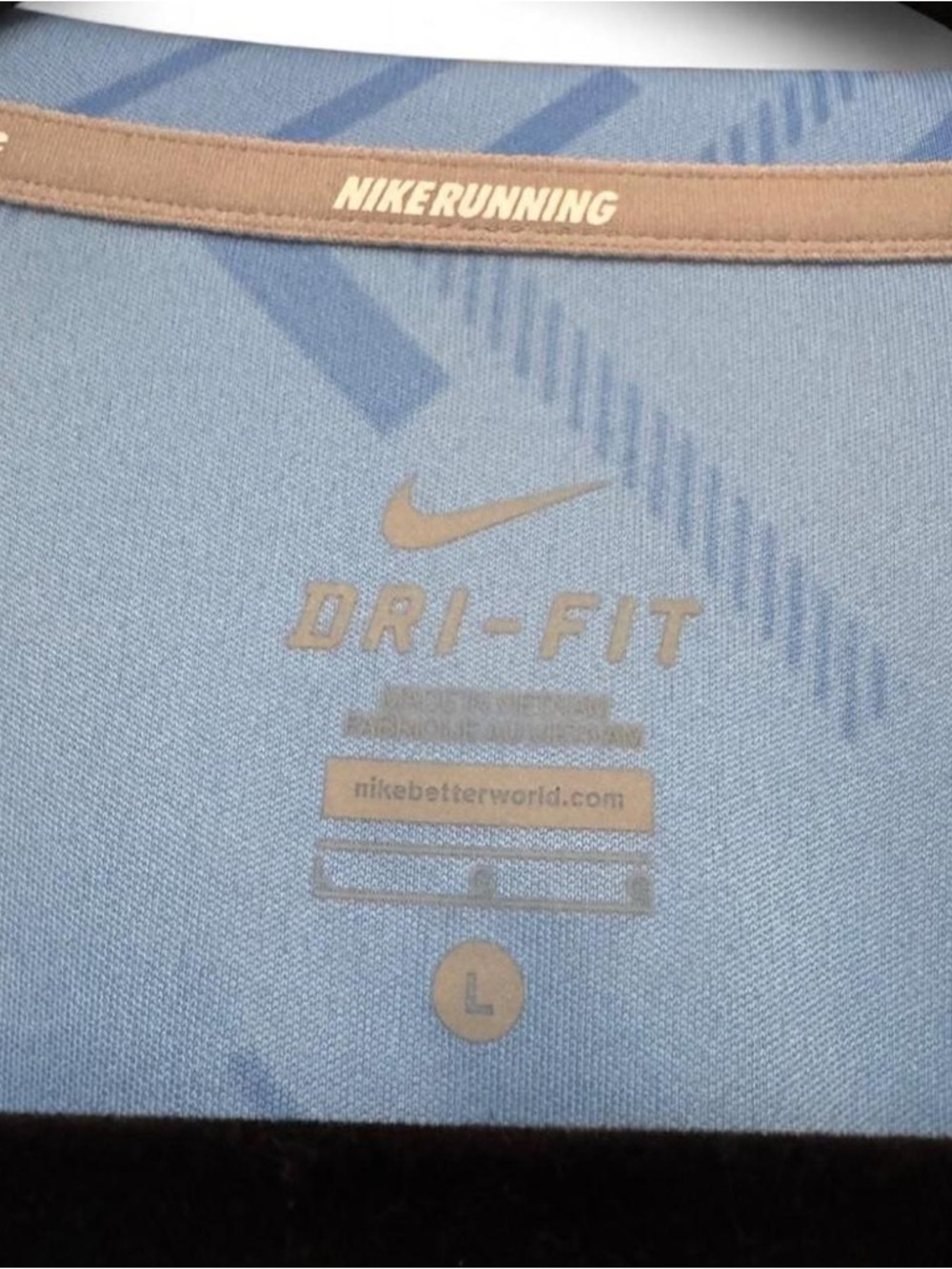 💙 Nike Running Dri-Fit Long Sleeve Top Blue | L | Like New - Picture 3 of 5